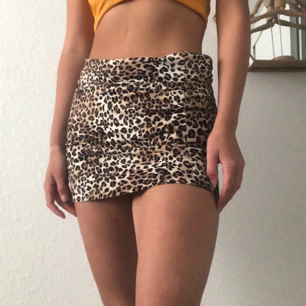 y2k set of animal print mini skirts
